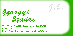 gyorgyi szadai business card